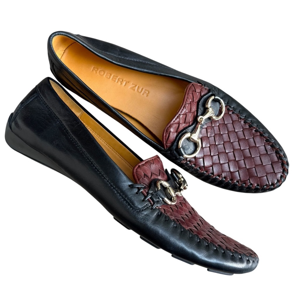 Robert Zur 2367 Perlata driving moccasin loafer shoes brown black 9 4A women